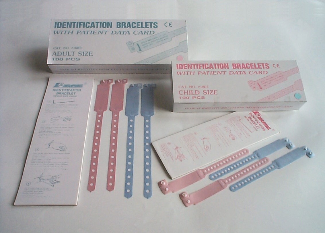 PATIENT'S IDENTIFICATION BRACELETS